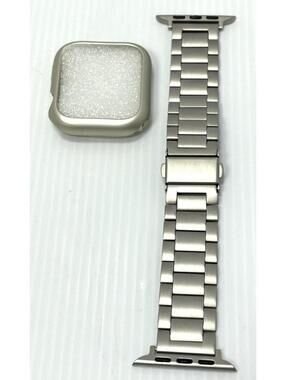 Silver Metal Link Watch Band Strap Screen Protector Bumper Case Smart Watch NWOT